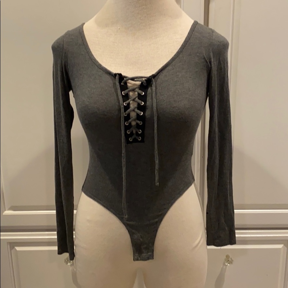 Gray body suit